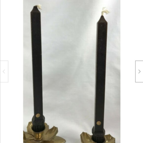 Vtg Dark Brown Colonial Candles of Cape Cod Regency Square 10" Candles Taper MCM - Picture 5 of 5